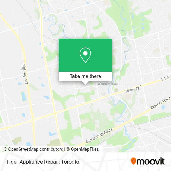 Tiger Appliance Repair map