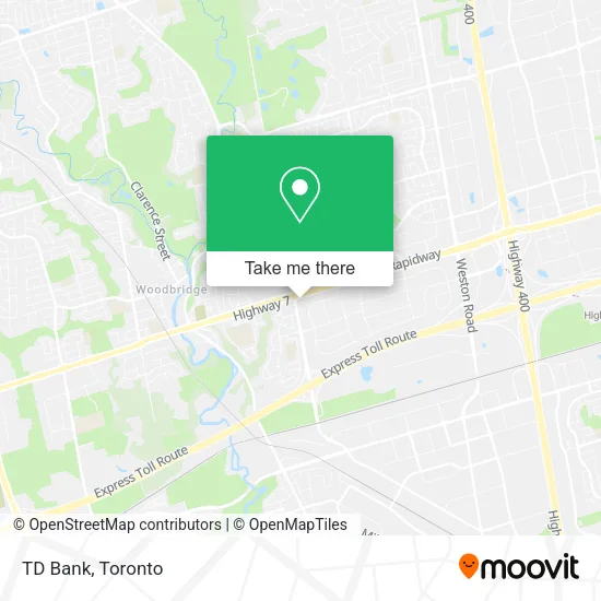 TD Bank map