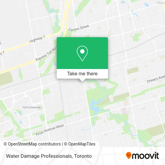 Water Damage Professionals map