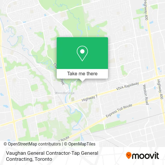 Vaughan General Contractor-Tap General Contracting map