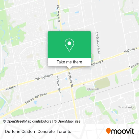 Dufferin Custom Concrete map