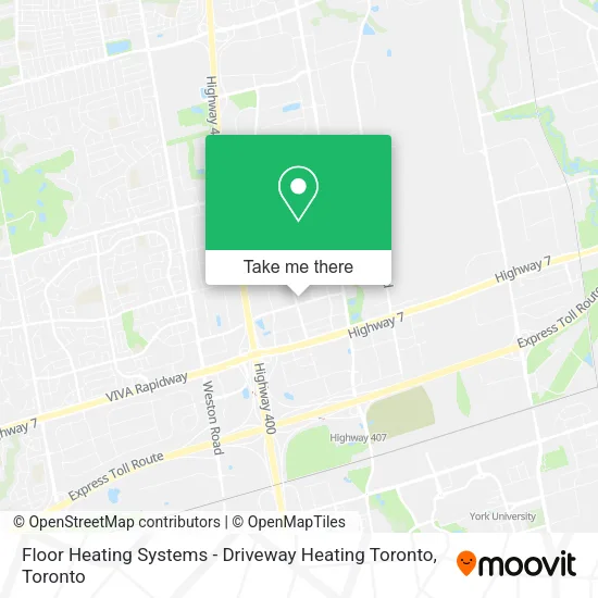 Floor Heating Systems - Driveway Heating Toronto map