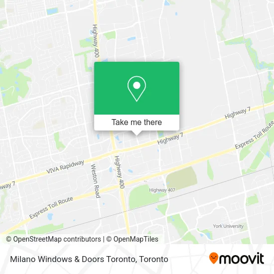 Milano Windows & Doors Toronto map