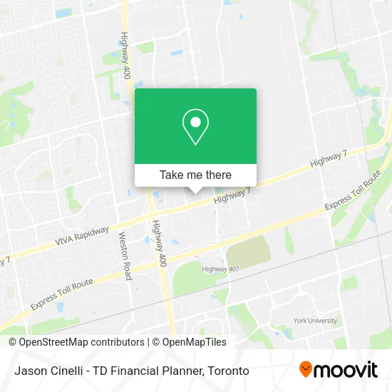 Jason Cinelli - TD Financial Planner map