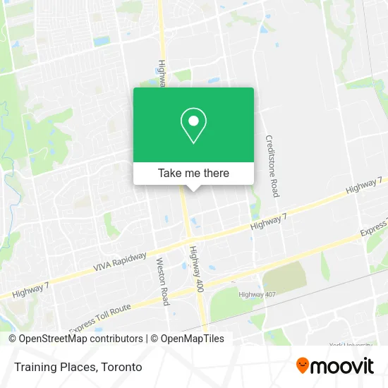 Training Places map