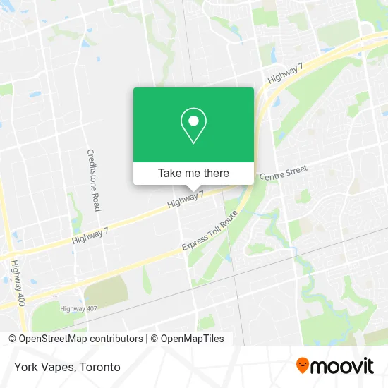 York Vapes map