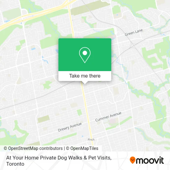 At Your Home Private Dog Walks & Pet Visits map