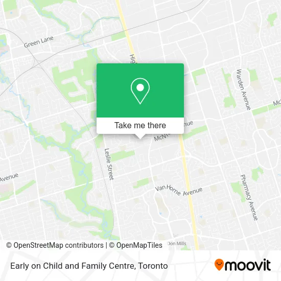 Early on Child and Family Centre map