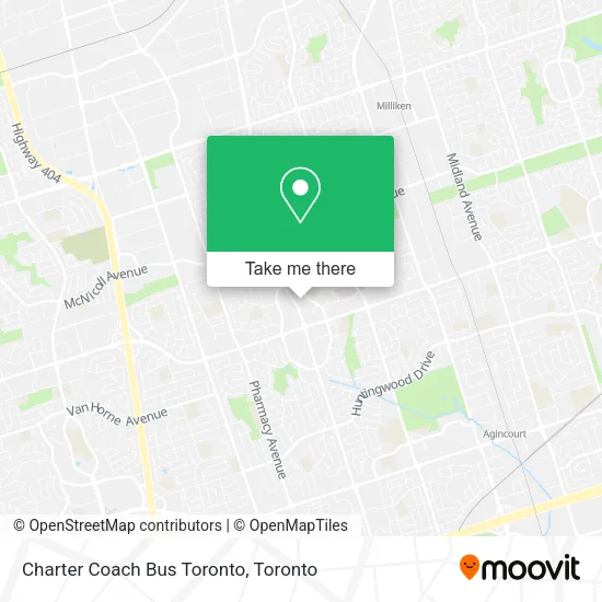 Charter Coach Bus Toronto map
