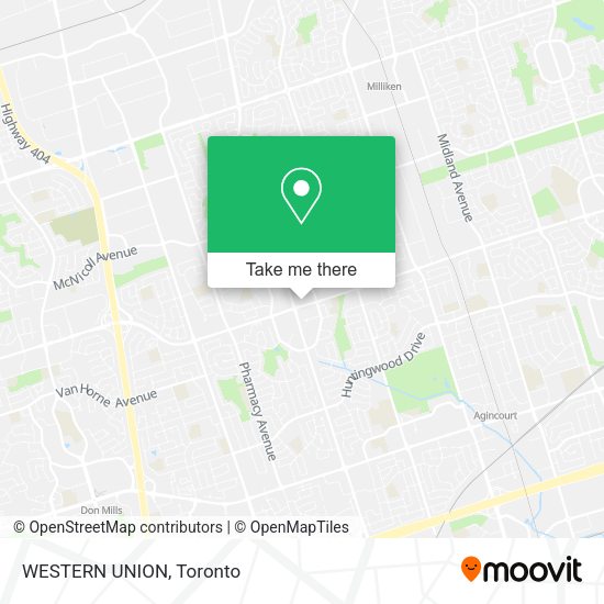 WESTERN UNION map