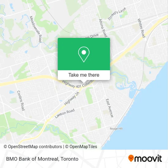 BMO Bank of Montreal map
