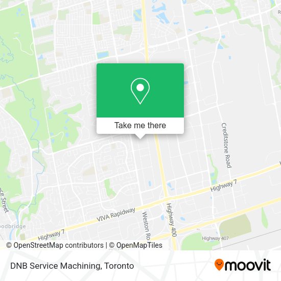 DNB Service Machining map