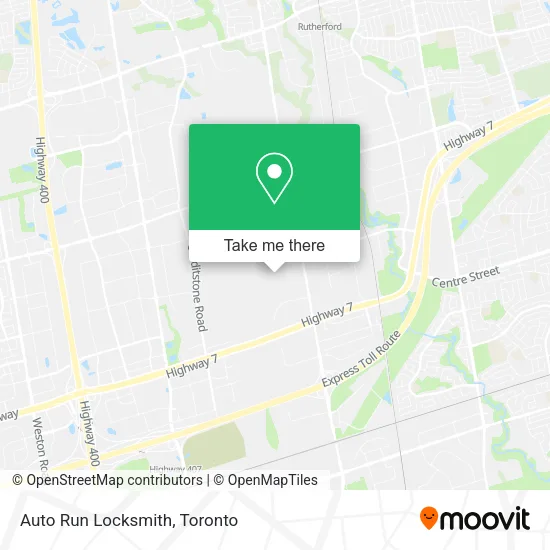 Auto Run Locksmith map