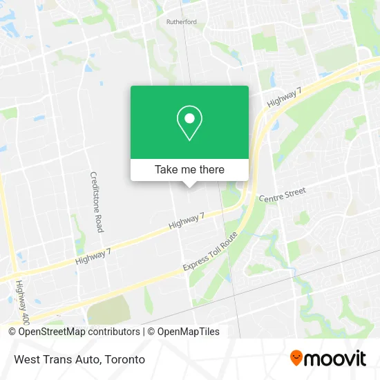 West Trans Auto map