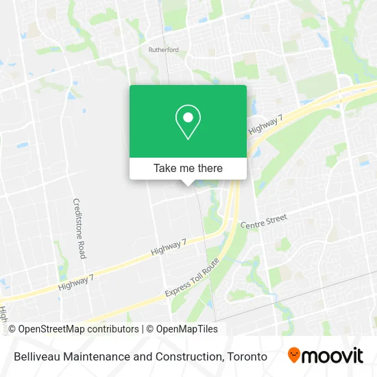 Belliveau Maintenance and Construction map