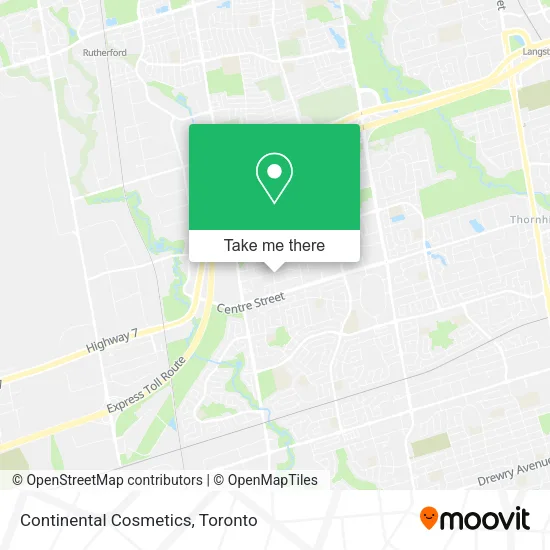 Continental Cosmetics map