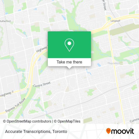 Accurate Transcriptions map