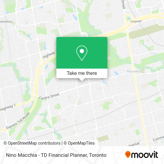 Nino Macchia - TD Financial Planner map