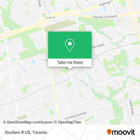 Roofers R US map