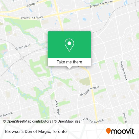 Browser's Den of Magic map