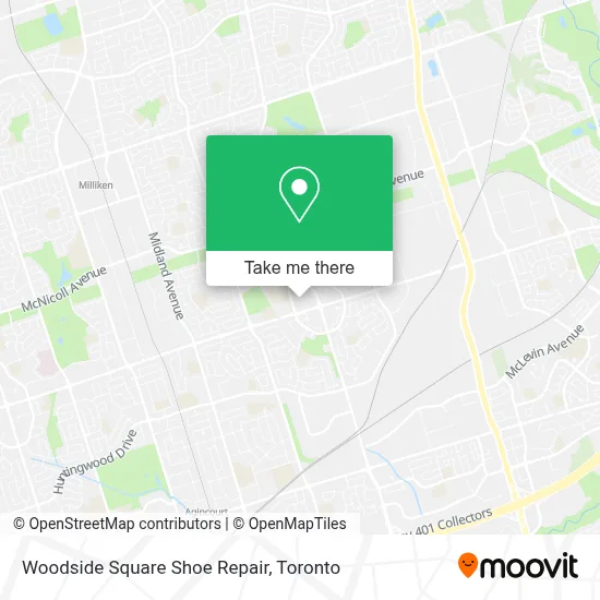 Woodside Square Shoe Repair map