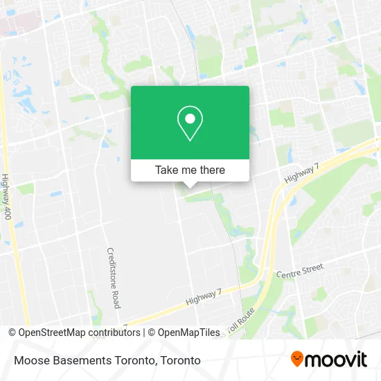Moose Basements Toronto map