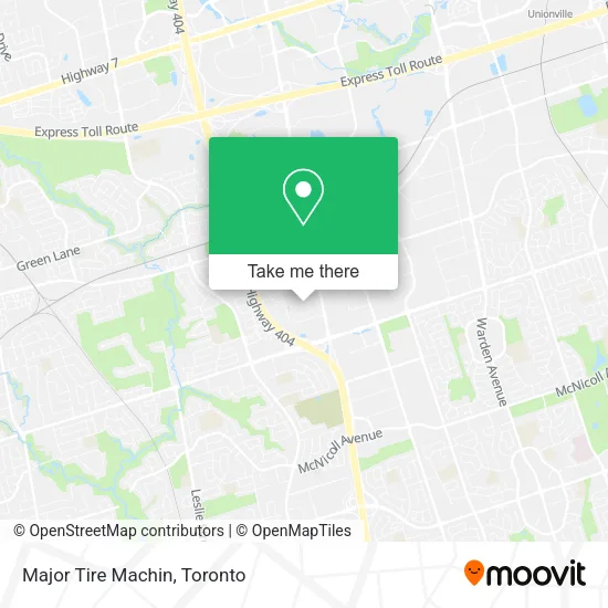Major Tire Machin map