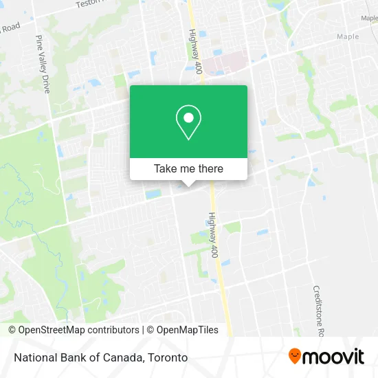 National Bank of Canada map