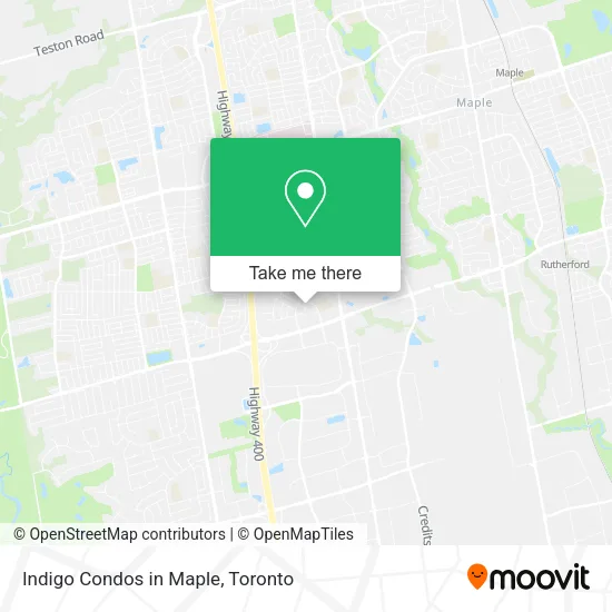 Indigo Condos in Maple map