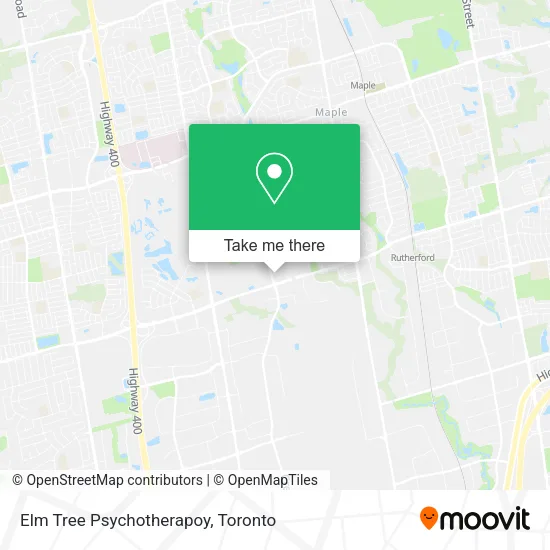 Elm Tree Psychotherapoy map