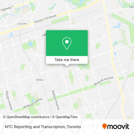 NTC Reporting and Transcription map