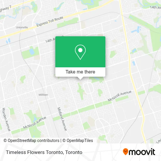Timeless Flowers Toronto map