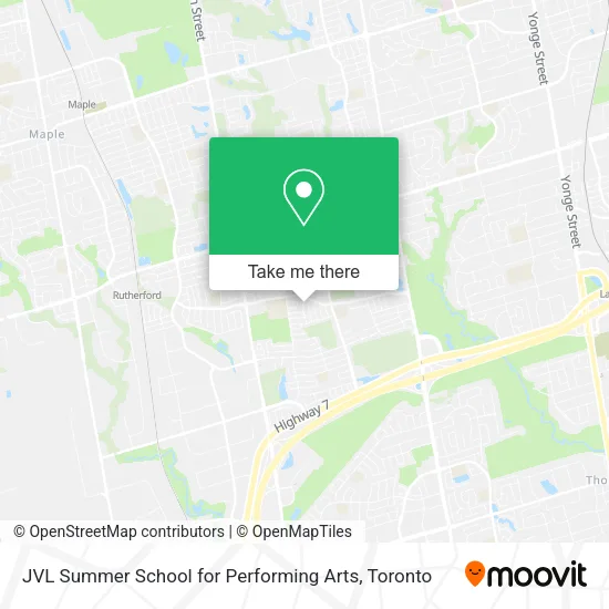 JVL Summer School for Performing Arts map