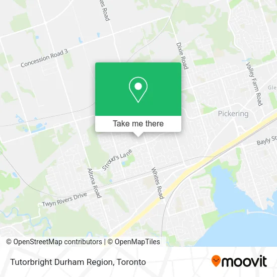 Tutorbright Durham Region map