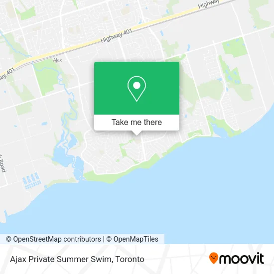 Ajax Private Summer Swim map