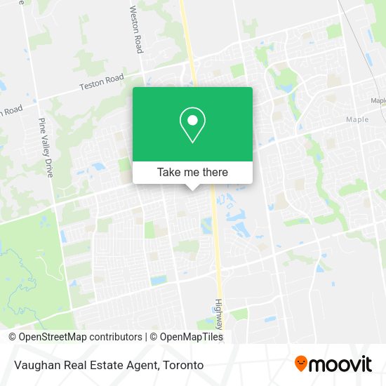 Vaughan Real Estate Agent map