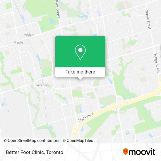 Better Foot Clinic map