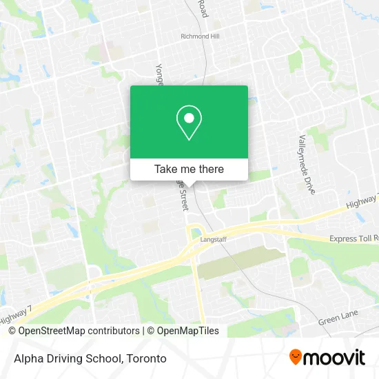 Alpha Driving School map