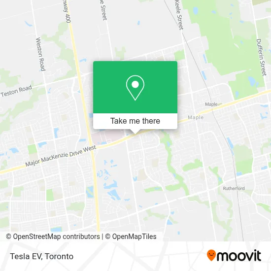 Tesla EV map
