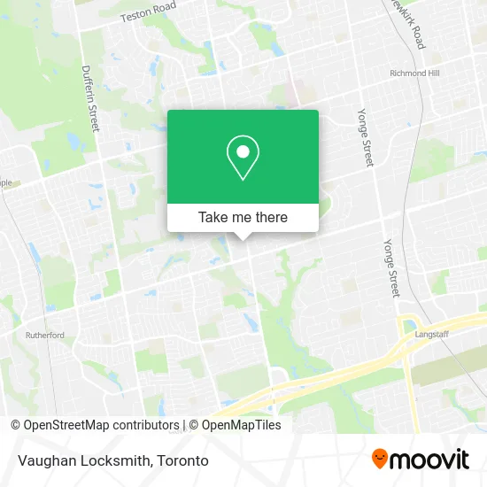 Vaughan Locksmith map