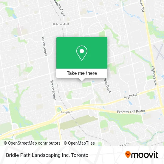 Bridle Path Landscaping Inc map