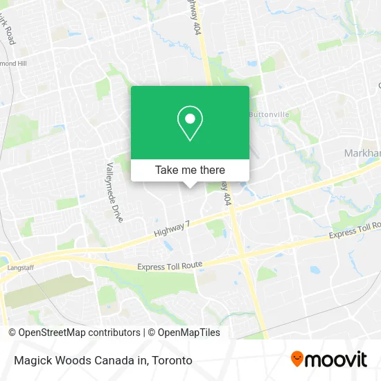 Magick Woods Canada in map
