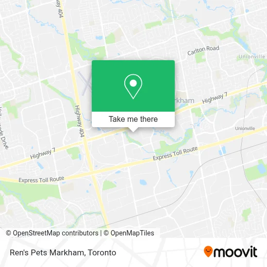 Ren's Pets Markham map