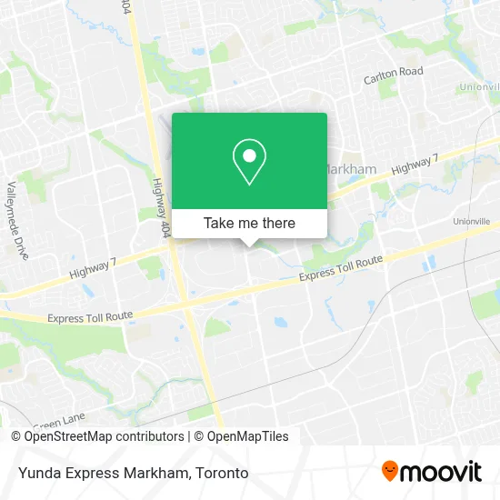 Yunda Express Markham map