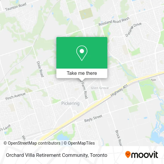 Orchard Villa Retirement Community map