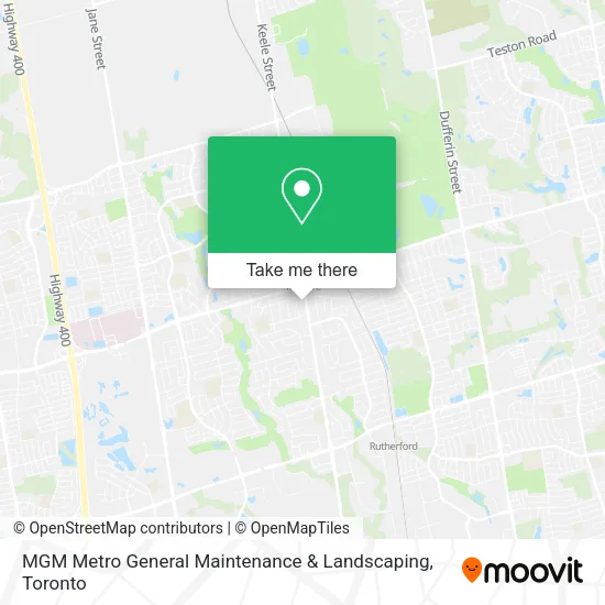 MGM Metro General Maintenance & Landscaping map