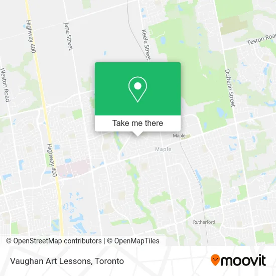 Vaughan Art Lessons map