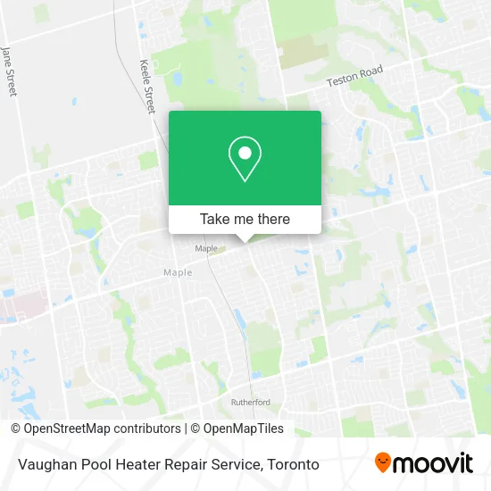 Vaughan Pool Heater Repair Service map