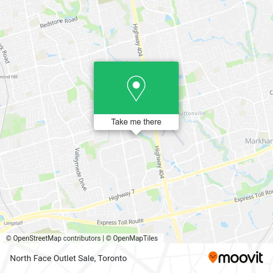 North Face Outlet Sale map