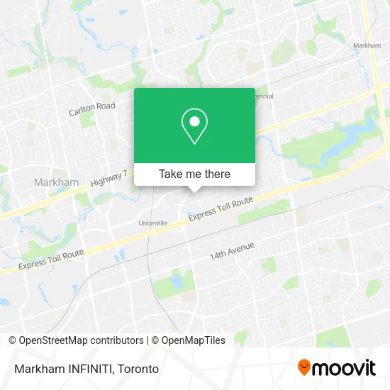 Markham INFINITI map